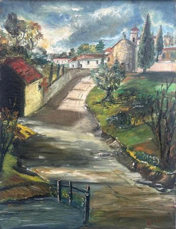 Quadro di Bruno Seroni Paesaggio  - olio tela 